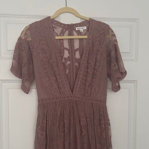 Lace Embroidered Dress with shorts underneath